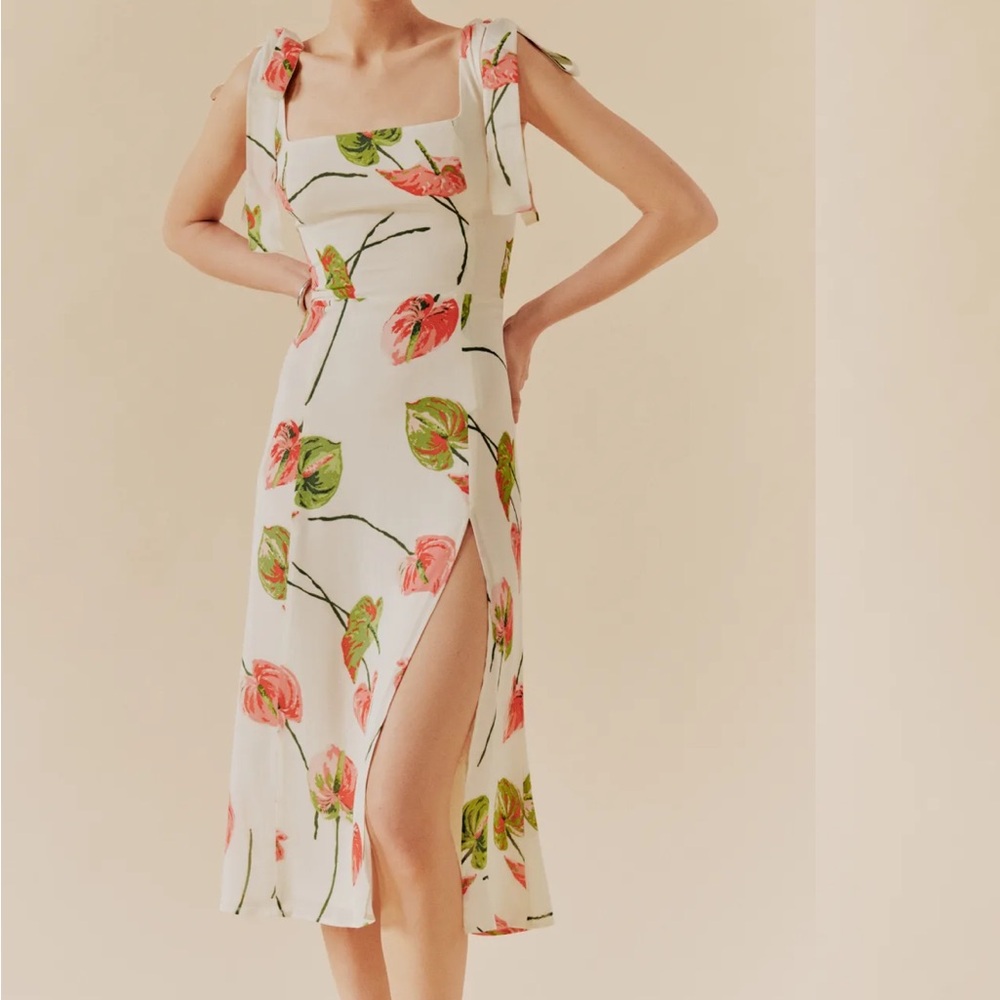 REFORMATION Twilight Dress Floral Cali Midi Size 10